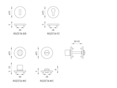 M.P MP - Rose Round Rosette - R 3SM