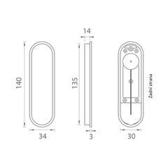 PR - Schale ohne Loch 2648Z - Schalen und Griffe für Schiebetüren