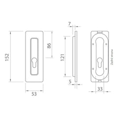 Tupai Ti - Muscheln für Schiebetüren - 4181 5S - PZ - Muscheln und Griffe für Schiebetüren
