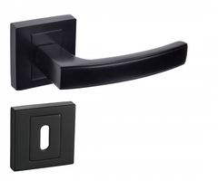 Infinity Line Hermes KHR B00 Schwarz - Türgriff auf quadratischer Rosette