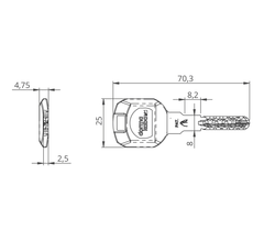Dormakaba DK - Penta Cross Us Master Key Dimple großer Schlüsselclip - Penta Keys
