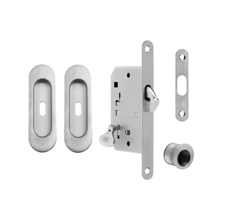 Ft - ovale Schiebetür Set - BB / S - Muscheln und Griffe für Schiebetüren