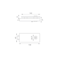 M.P MP - Einzigartige R8 - Schloss für Glastüren - ohne hintere Öffnung - Schlösser für Glastüren