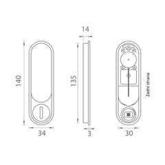 PR - Shell WC 2647Z - Muscheln und Griffe für Schiebetüren