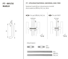 Ft - Handlungscode K01 - 32 mm UN -Paar - runder gerade Griff