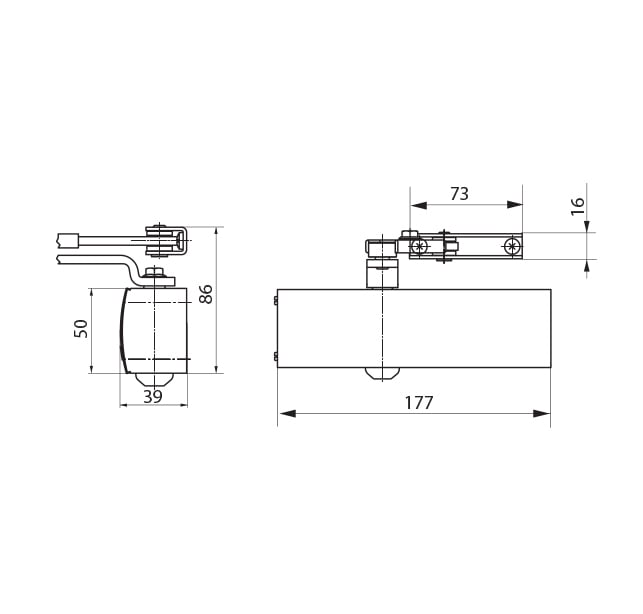 GZ - TS 1500 Hanger Selfcloser