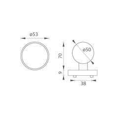 Ft - Knauf 326 Runde Rosette - R.