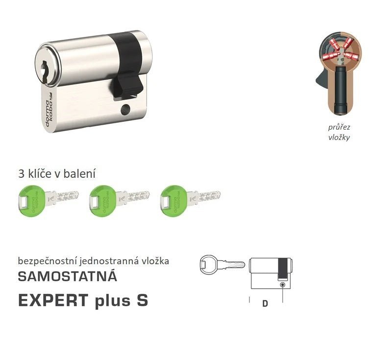 DORMAKABA DK - Experten plus einseitig - separate Sicherheitseinsätze - BT4
