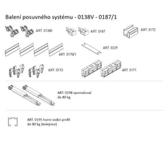 SC - Sliding System Series 100 Stummes Glas mit 80 kg SP