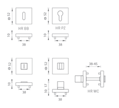 M.P MP - Rosetta Square Rosette - HR