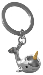 MTM - Schlüsselschlüssel - Wal mit goldenem Horn - Schlüsselringe