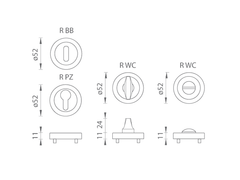 Tupai ti - Rozeta Round Rosette - R.