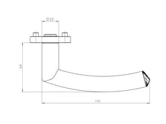 Griffwerk GK - Jette Crystal Piatta S - R - Griffe auf runden Rosetten