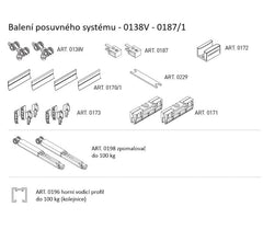 SC - Sliding System Series 100 Stummes Glas mit 100 kg sp
