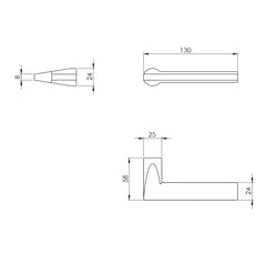 BORING - VERUM ITALY WC - ATLANTA - Minimalistische Griffe ohne Rosetten