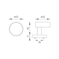 Ft - Knauf 327 Runde Rosette - R.