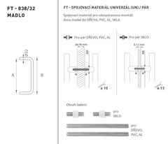 Ft - Handlungscode K38 - 32 mm UN -Paar - runde Off -Set -Griffe