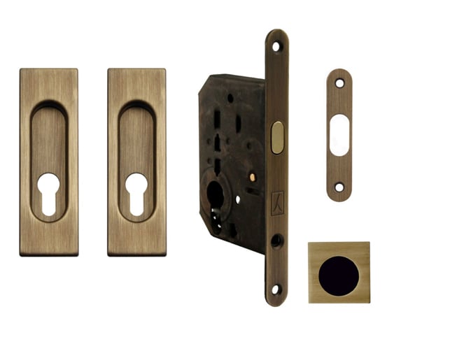 Ft - quadratische Schiebetür Set - PZ / D.