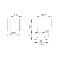 M.P MP - Offset fester Griff Türgriff - HR