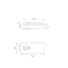 M.P MP - Einzigartige R8 - Schloss für Glastüren - ohne vordere Öffnung - Schlösser für Glastüren