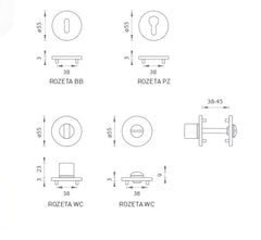M.P MP - Rose Round Rosette - R 3SM