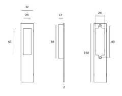 JNF - Balkongriff in.17.122 - Quadratgriffe für Holzfenster