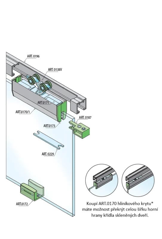 SC - Sliding System Series 100 Stummglas 120 kg