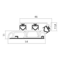 CO - 1375 Aluminiumschwelle mit Dichtung