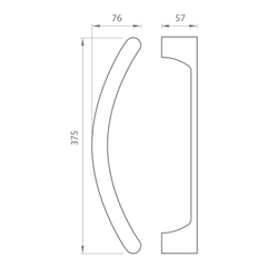Colombo CB - Handle mit einem 350 - runden Off -Set -Griffe
