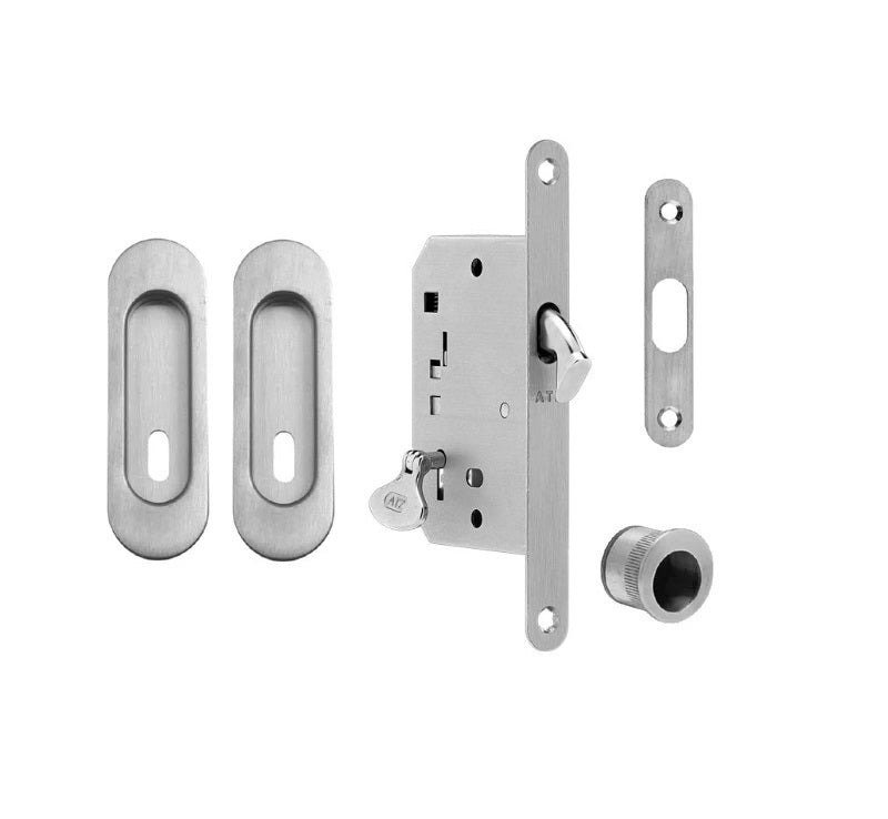 Ft - ovale Schiebetür Set - BB / D - Muscheln und Griffe für Schiebetüren