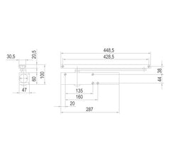 GZ - TS 5000 Selbstmontageplatte - näher mit Gleitschiene