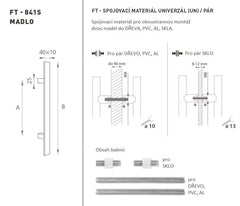 Ft - Handlungscode K41S 40x10 mm UN -Paar - gerade - gerade
