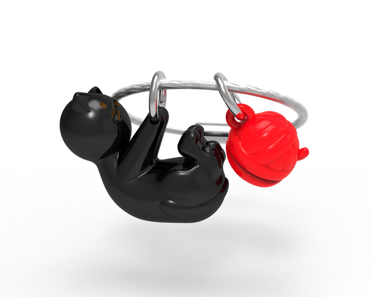 MTM - Schlüsselring - schwarze Katze - Schlüsselringe