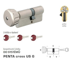 DORMAKABA DK - PENTA CROSS UNS G - mit Taste - Systemsicherheitseinsätze - BT4