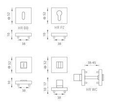 M.P MP - Rosetta Square Rosette - HR