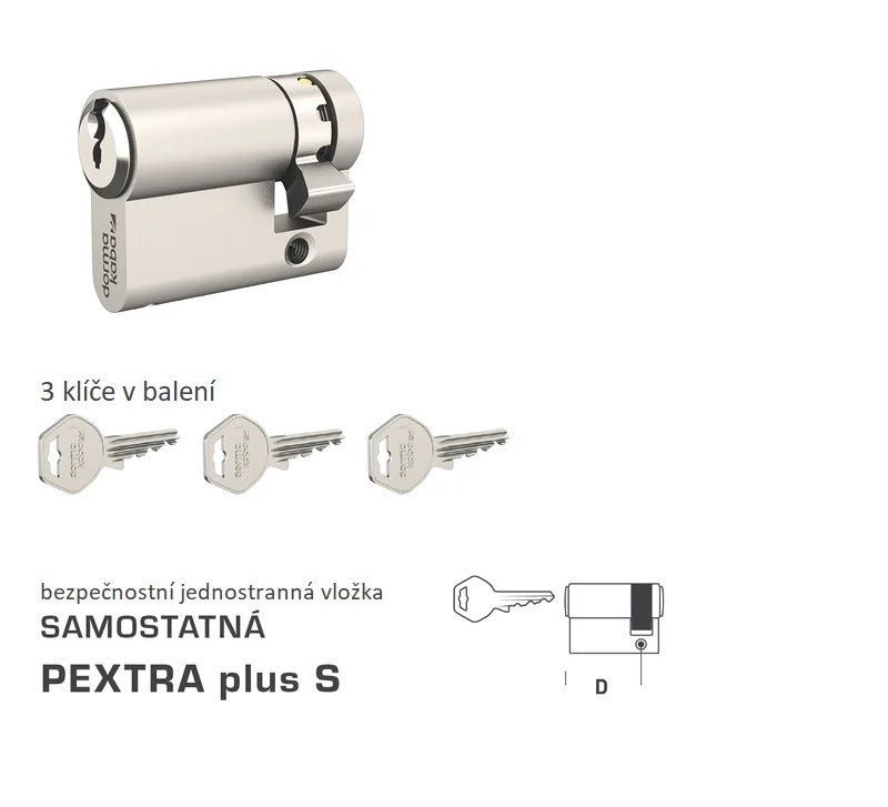 Dormakaba DK - Pextra Plus S einseitig - separate Sicherheitseinsätze - BT4