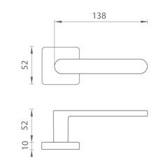 Colombo CB - Stimmung OneQ - HR - Griffe auf quadratischen Rosetten