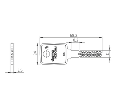 DORMAKABA DK - Experten Plus S Custom DimPled Key Large Key - Expertenschlüssel
