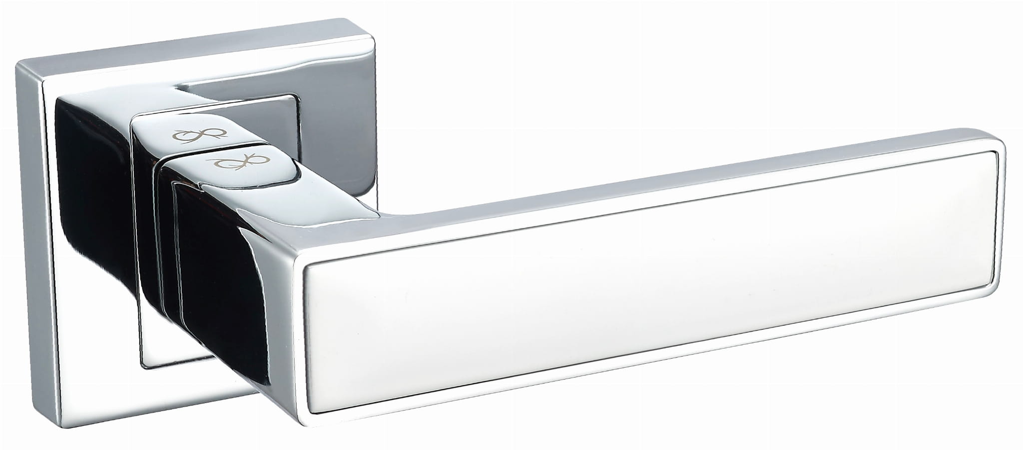 Infinity Line Concept KCK 700/800 Chrom/Weiß - Türgriff auf quadratischer Rosette