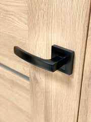 Infinity Line Hermes KHR B00 Schwarz - Türgriff auf quadratischer Rosette
