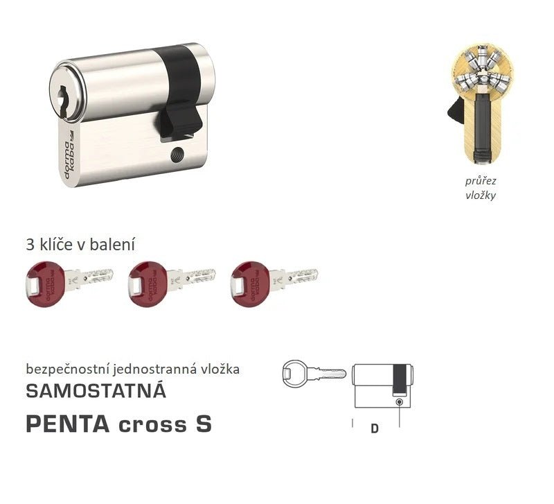 DORMAKABA DK - Penta Cross Einseitiger - separate Sicherheitseinsätze - BT4