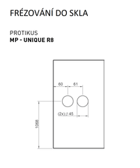M.P MP - Einzigartige R8 - Gegenstück zum Glasschloss - Zähler und Zähler für Glastüren