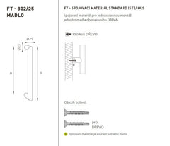 FT - CODE K02 25 mM ST PC handeln Türgriff