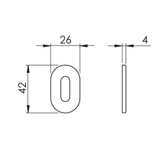 Langweilig - Verum Italien VM - Rose - 4Uor - schmale ovale Rosetten