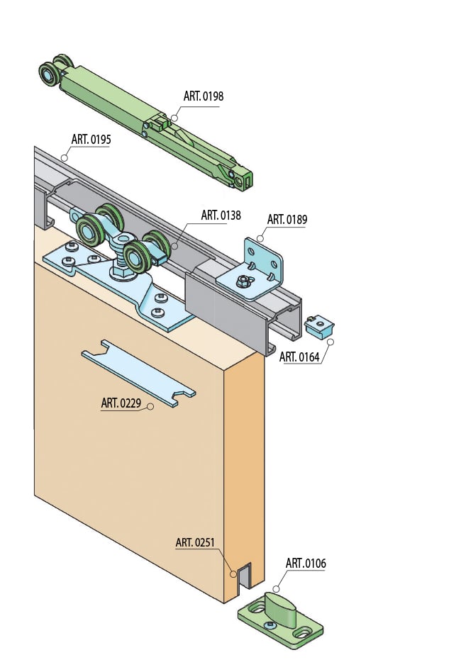 SC - Sliding System Series 100 Silent mit 80 kg sp
