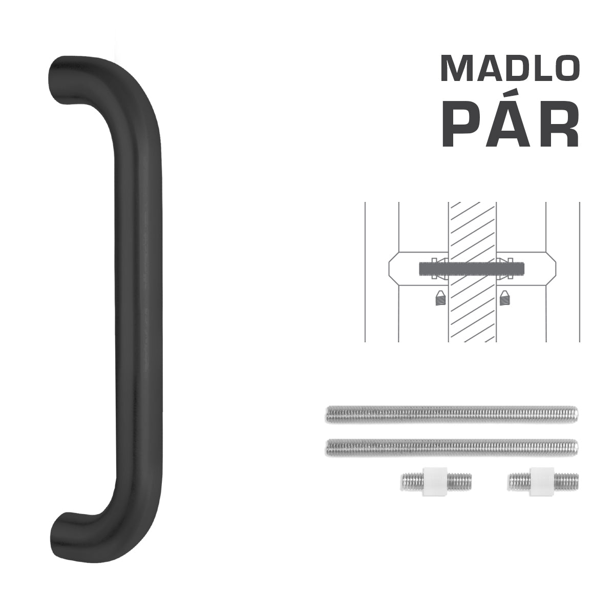 Ft - Handlungscode K01 - 32 mm UN -Paar - runder gerade Griff