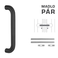 Ft - Handlungscode K01 - 32 mm UN -Paar - runder gerade Griff