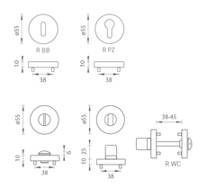 M.p MP - Rozeta Round Rosette - R.