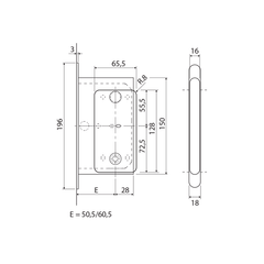 AGB - auf Drehungstürwelle eingestellt - HR PZ - Muscheln für Drehungstüren