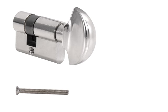 M.p MP - Zylindrischer Einsatz mit einem Knopf zum Anbringen an Glas